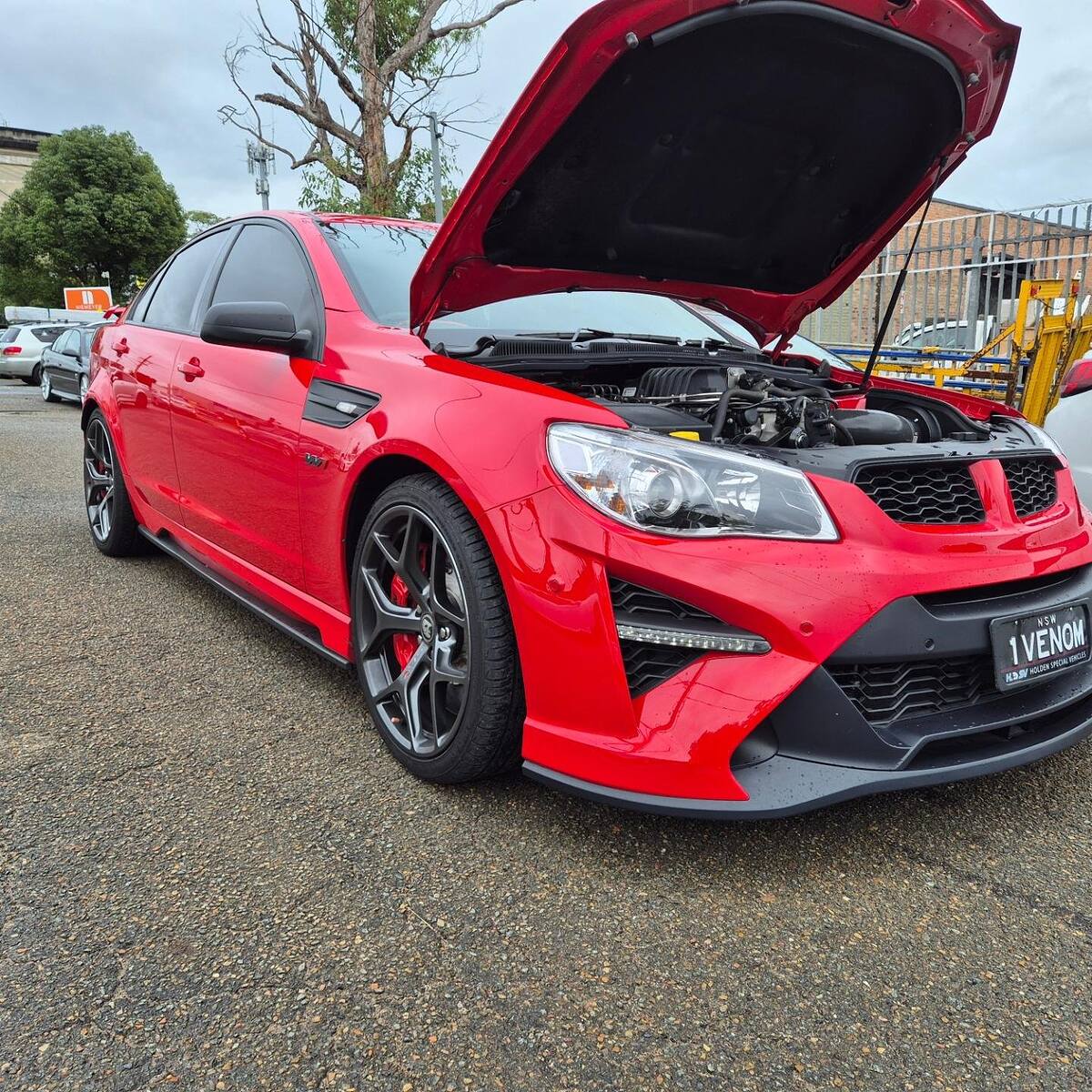 Red HSV GTSR "1 VENOM" with Hurricane exhaust, cam and LS7 lifter package and Harrop boosted pulleys, making 640+ rwhp