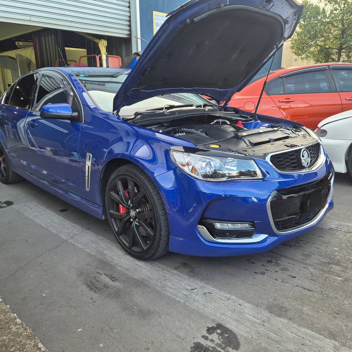 Blue Holden VF SS with a cam and lifter package and upgraded stall converter, making 440+ rwhp